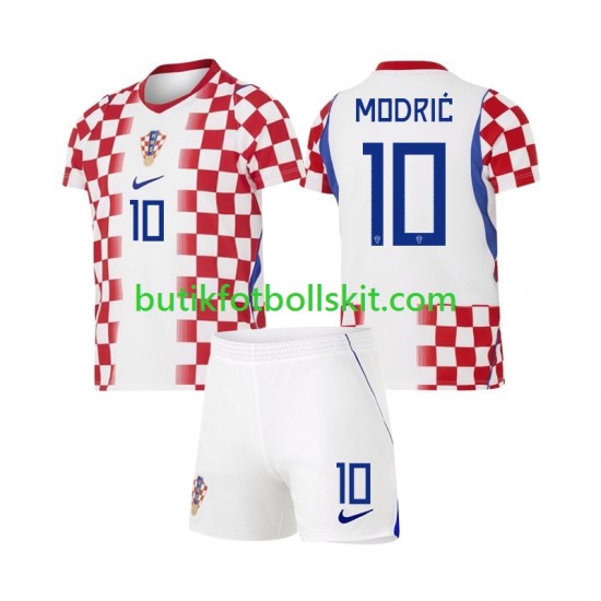 Kroatien Modrić Luka 10 Barn Hemma Matchtröja World Cup 2026 Kortärmad
