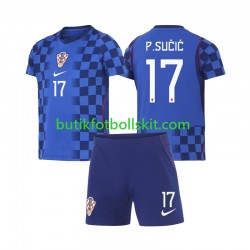 Kroatien Petar Sucic 17 Barn Borta Matchtröja World Cup 2026 Kortärmad