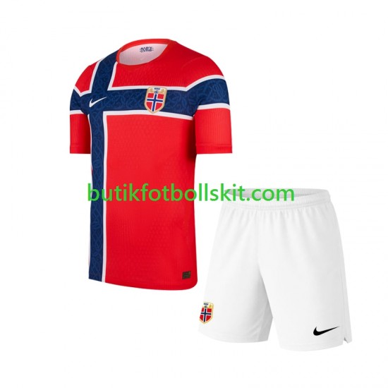 Norge Barn Hemma Matchtröja World Cup 2026 Kortärmad
