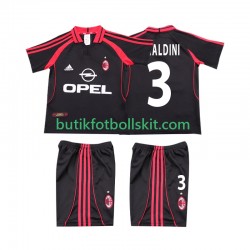 AC Milan MALDINI 3 2000 2001 Retro Barn Tredje Matchtröja Kortärmad
