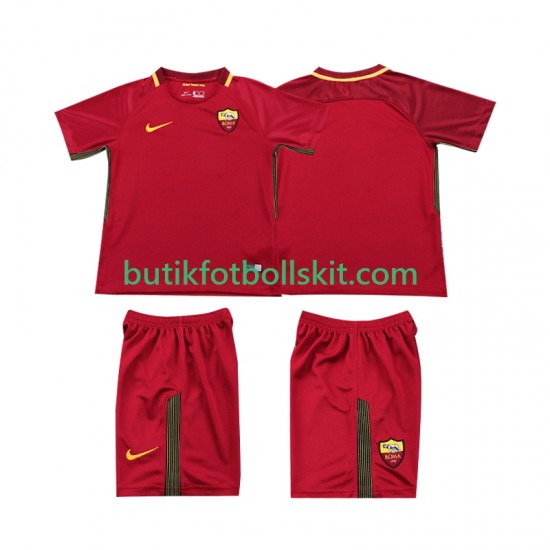 AS Roma 2017-2018 Retro Barn Hemma Matchtröja Kortärmad