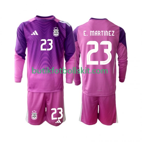 Argentina Emiliano Martinez 23 Målvakt Barn Hemma Matchtröja 2025 Långärmad