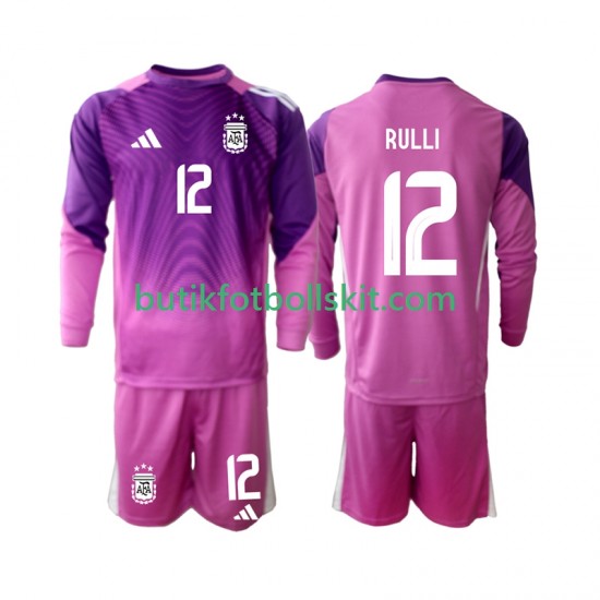 Argentina Geronimo Rulli 12 Målvakt Barn Hemma Matchtröja 2025 Långärmad