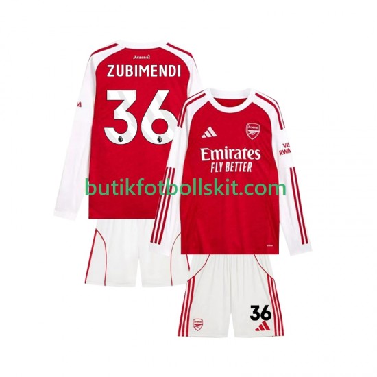 Arsenal Martin Zubimendi 36 Barn Hemma Matchtröja 2025/26 Kortärmad