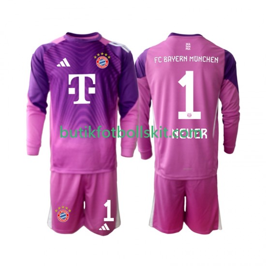 FC Bayern München Manuel Neuer 1 Målvakt Barn Fjärdes Matchtröja 2025/26 Långärmad