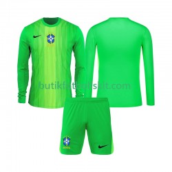 Brasilien Målvakt Barn Hemma Matchtröja 2026 Långärmad