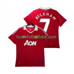 Manchester United BECKHAM 7 Retro Män Hemma Matchtröja 2011 2010 Kortärmad
