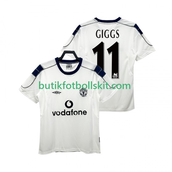Manchester United GIGGS 11 2000 2001 Retro Män Borta Matchtröja Kortärmad