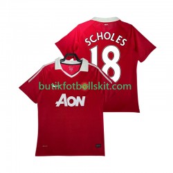 Manchester United SCHOLES 18 Retro Män Hemma Matchtröja 2011 2010 Kortärmad