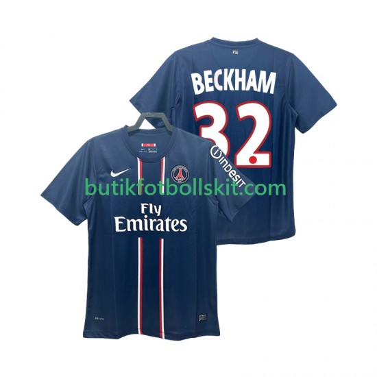 Paris Saint-Germain BECKHAM 32 2012 2013 Retro Män Hemma Matchtröja Kortärmad