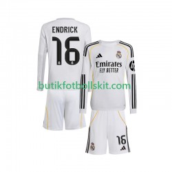 Real Madrid Endrick 16 Barn Hemma Matchtröja 2025/26 Långärmad