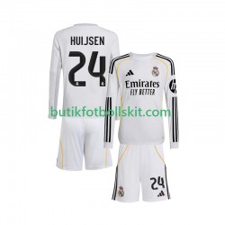 Real Madrid Huijsen 24 Barn Hemma Matchtröja 2025/26 Långärmad