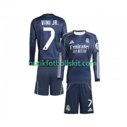 Real Madrid Vinicius Junior 7 Barn Borta Matchtröja 2025/26 Långärmad