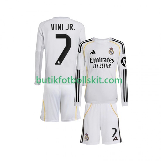 Real Madrid Vinicius Junior 7 Barn Hemma Matchtröja 2025/26 Långärmad