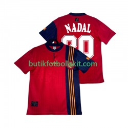 Spanien NADAL 20 1996 Retro Män Hemma Matchtröja Kortärmad
