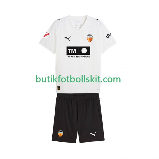 Valencia CF Barn Hemma Matchtröja 2025/26 Kortärmad