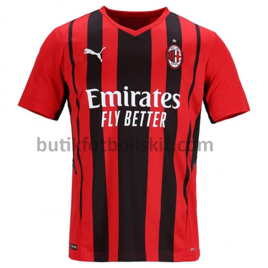 AC Milan Hemma Matchtröja 2021/22 Kortärmad