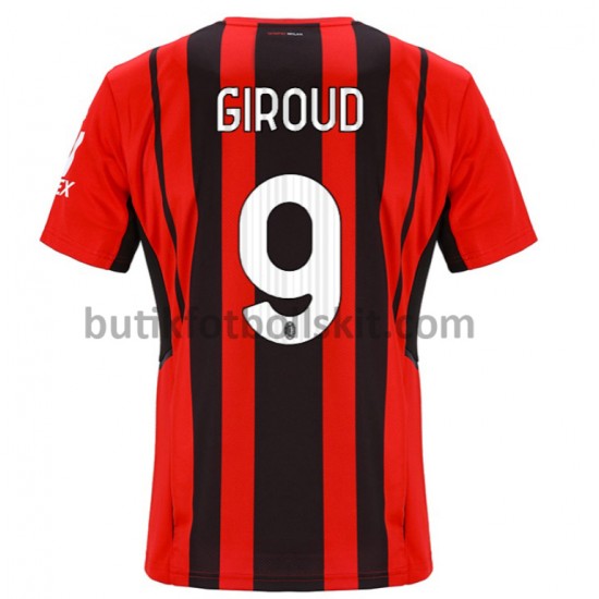 AC Milan Olivier Giroud 9 Hemma Matchtröja 2021/22 Kortärmad