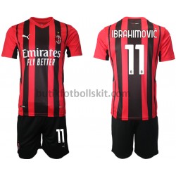 AC Milan Zlatan Ibrahimović 11 Barn Hemma Matchtröja 2021/22 Kortärmad