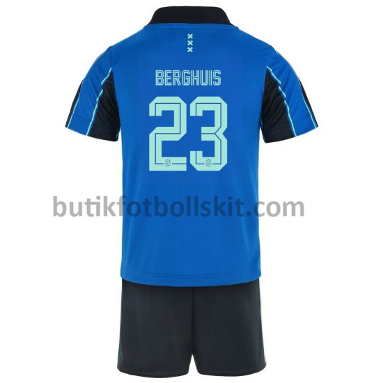 AFC Ajax Steven Berghuis 23 Barn Borta Matchtröja 2021/22 Kortärmad