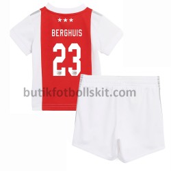 AFC Ajax Steven Berghuis 23 Barn Hemma Matchtröja 2021/22 Kortärmad