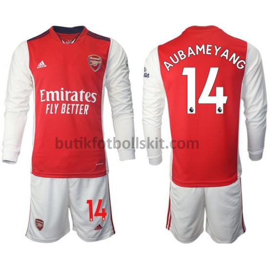 Arsenal Aubameyang 14 Barn Hemma Matchtröja 2021/22 Långärmad