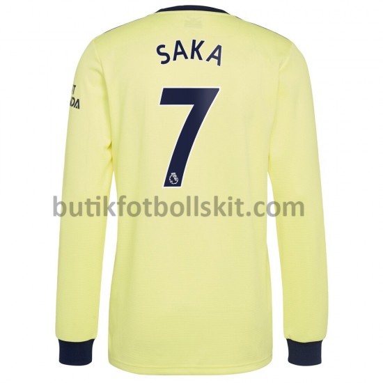 Arsenal Bukayo Saka 7 Borta Matchtröja 2021/22 Långärmad