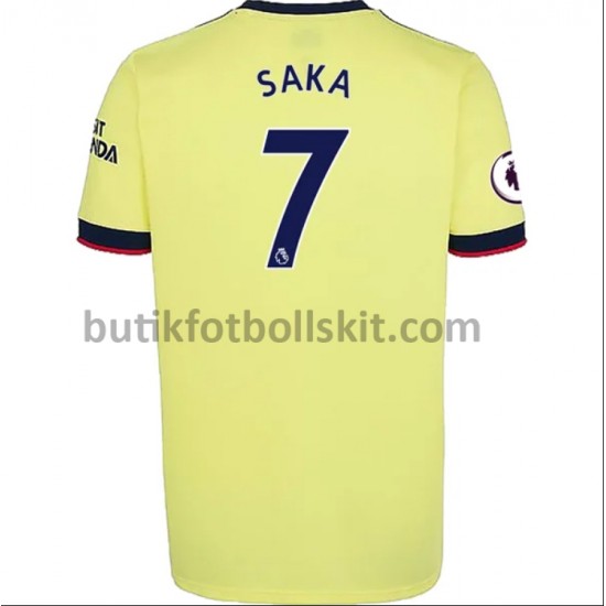 Arsenal Bukayo Saka 7 Borta Matchtröja 2021/22 Kortärmad