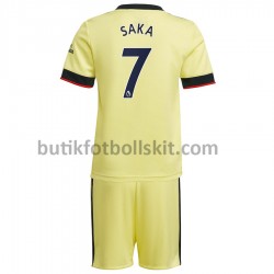 Arsenal Bukayo Saka 7 Barn Borta Matchtröja 2021/22 Kortärmad