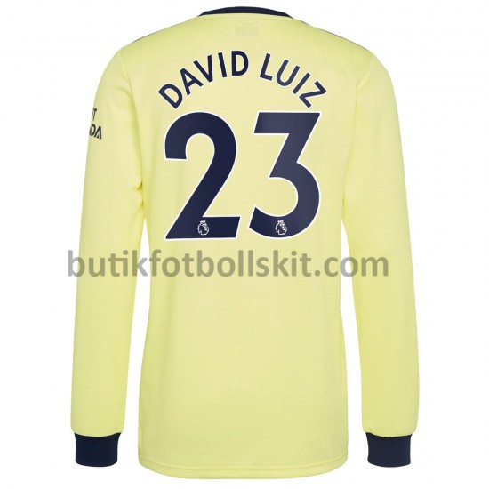 Arsenal David Luiz 23 Borta Matchtröja 2021/22 Långärmad