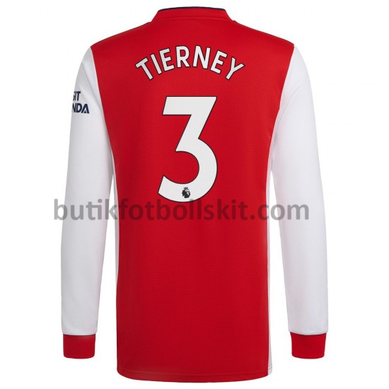 Arsenal Kieran Tierney 3 Hemma Matchtröja 2021/22 Långärmad
