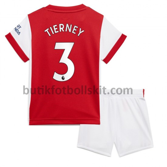 Arsenal Kieran Tierney 3 Barn Hemma Matchtröja 2021/22 Kortärmad