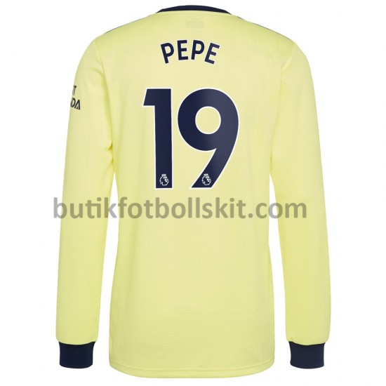 Arsenal Nicolas Pepe 19 Borta Matchtröja 2021/22 Långärmad