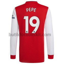 Arsenal Nicolas Pepe 19 Hemma Matchtröja 2021/22 Långärmad