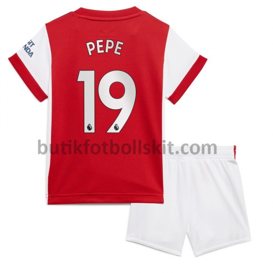 Arsenal Nicolas Pepe 19 Barn Hemma Matchtröja 2021/22 Kortärmad