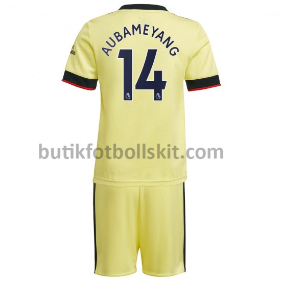 Arsenal Pierre-Emerick Aubameyang 14 Barn Borta Matchtröja 2021/22 Kortärmad