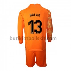 Atlético Madrid Målvakt Jan Oblak 13 Barn Hemma Matchtröja 2021/22 Långärmad