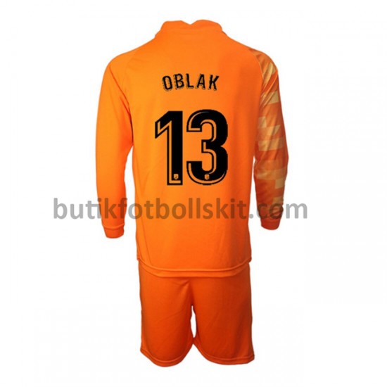 Atlético Madrid Målvakt Jan Oblak 13 Barn Hemma Matchtröja 2021/22 Långärmad