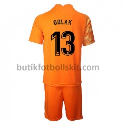 Atlético Madrid Målvakt Jan Oblak 13 Barn Hemma Matchtröja 2021/22 Kortärmad