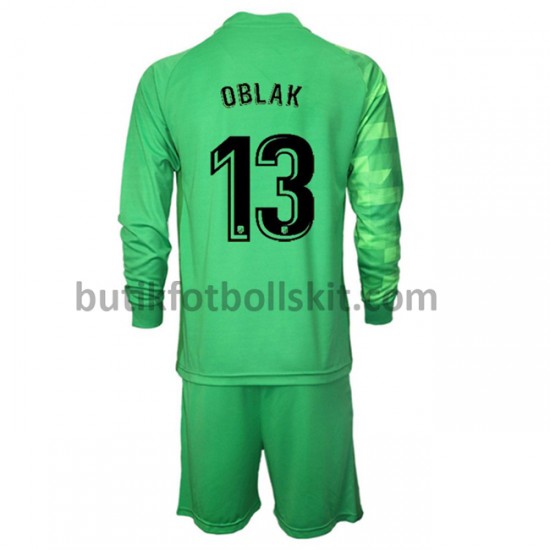 Atlético Madrid Målvakt Jan Oblak 13 Barn Tredje Matchtröja 2021/22 Långärmad