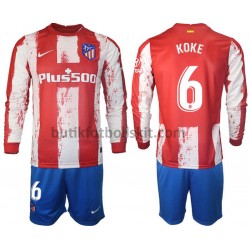 Atlético Madrid Koke 6 Barn Hemma Matchtröja 2021/22 Långärmad
