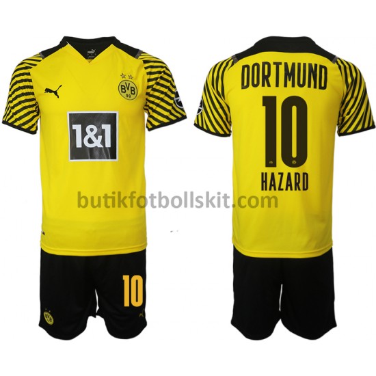 Borussia Dortmund Thorgan Hazard 10 Barn Hemma Matchtröja 2021/22 Kortärmad