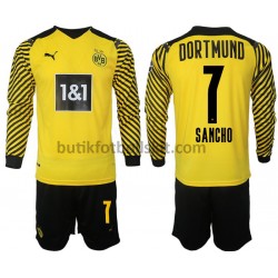 Borussia Dortmund Sancho 7 Barn Hemma Matchtröja 2021/22 Långärmad
