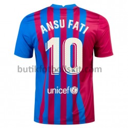 FC Barcelona Ansu Fati 10 Hemma Matchtröja 2021/22 Kortärmad