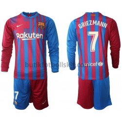 FC Barcelona Antoine Griezmann 7 Barn Hemma Matchtröja 2021/22 Långärmad