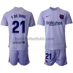 FC Barcelona Frenkie de Jong 21 Barn Borta Matchtröja 2021/22 Kortärmad