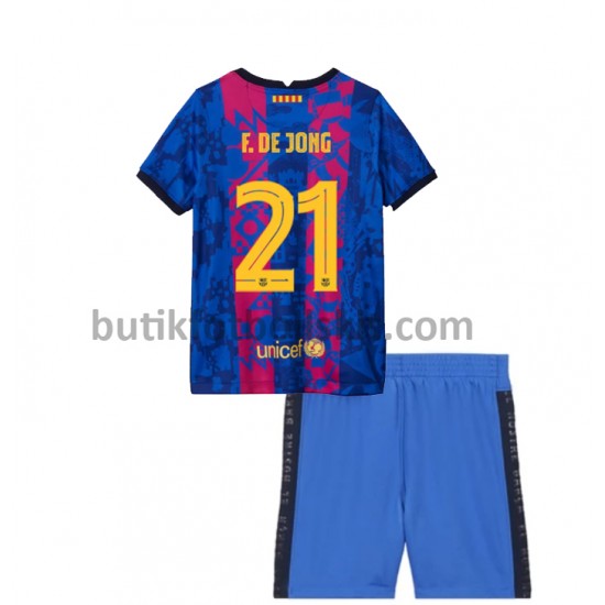 FC Barcelona Frenkie de Jong 21 Barn Tredje Matchtröja 2021/22 Kortärmad