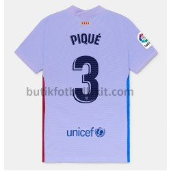 FC Barcelona Gerard Pique 3 Borta Matchtröja 2021/22 Kortärmad