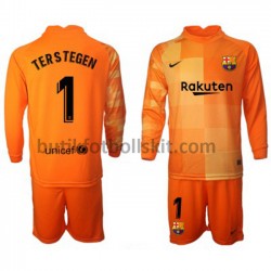FC Barcelona Målvakt Ter Stegen 1 Barn Hemma Matchtröja 2021/22 Långärmad