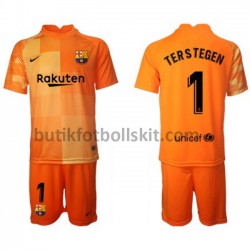 FC Barcelona Målvakt Ter Stegen 1 Barn Hemma Matchtröja 2021/22 Kortärmad